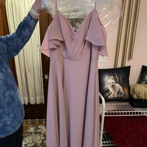 purple pink bridesmaid dress